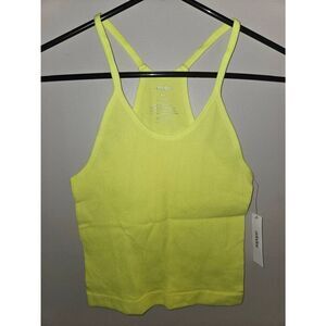 Ododos Seamless Ribbed Neon Yellow Tank Top NWT